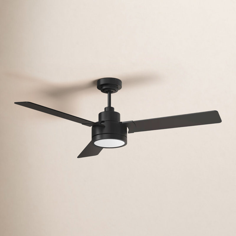 Marra 52'' Ceiling Fan with LED Lights, Midnight Black