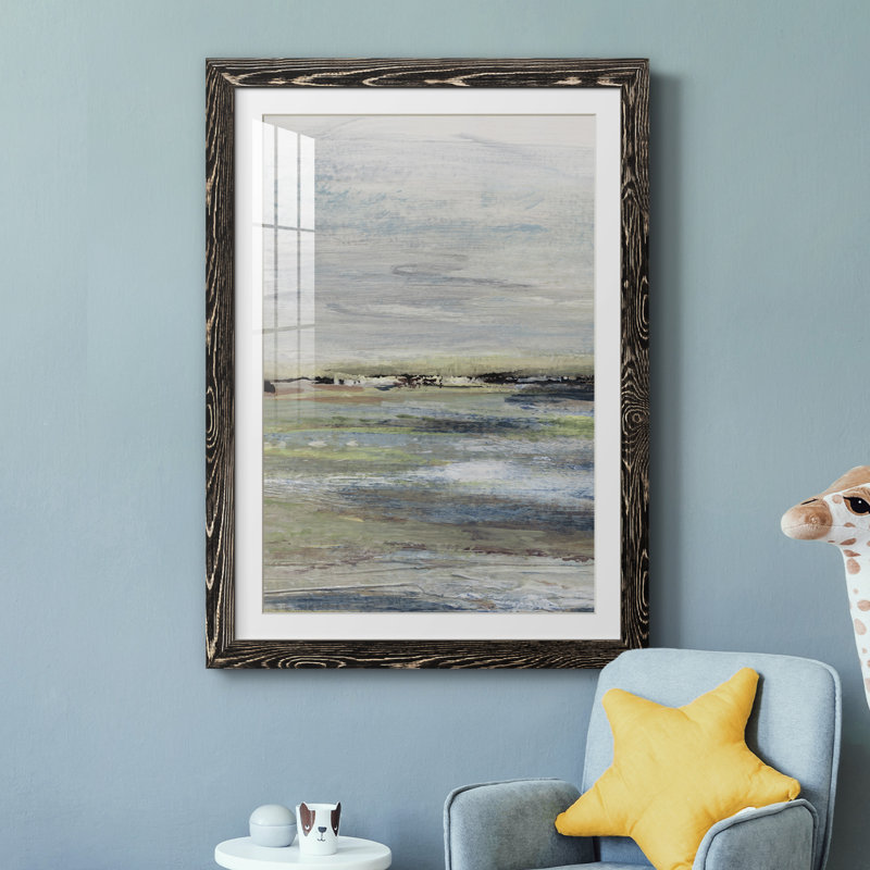 Wetlands I - peinture encadrée, Cadre noir, H 44 po x l 31 po x P 1 po