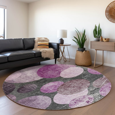 Premium Machine Washable Cerrito AMF556 Garnet Rug