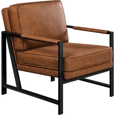 Retro Upholstered Accent Lounge Chair