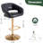 Swivel Adjustable Height Bar Stools with Hollow Back and Arms, Modern PU Leather and Metal base Counter Stools,for Kitchen Dining Room-1863005368-1861305660-1857487110