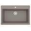 Évier de cuisine à simple cuve à montage sur plan 33 po x 22 po Karran Quartz-62374432