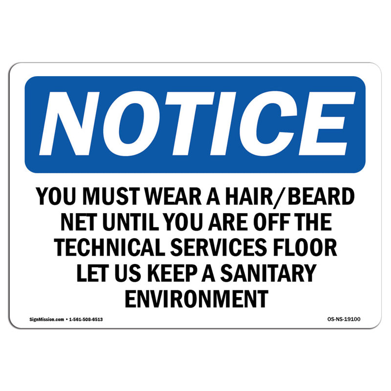 Vous devez porter un filet à barbe jusqu'à ce que vous signez