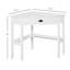 Bureau d'angle, bureau d'ordinateur triangulaire avec tiroir et tablettes de rangement pour petits espaces, poste de travail à domicile pour le salon ou la chambre à coucher