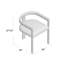 Fauteuil demi-tonneau en lin de 22 po de largeur Jude
