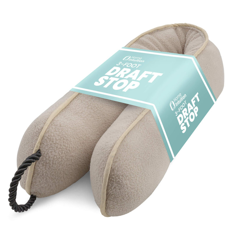 Home Intuition 3-Feet Draft Stopper Cloth Seal Weather Stop, Beige, 1
