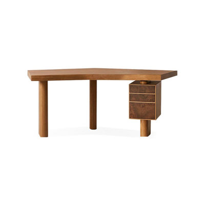 Creative solid wood desk with drawer cabinet