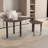 Modern Rotatable Nesting Coffee Table With Oak Veneer Top