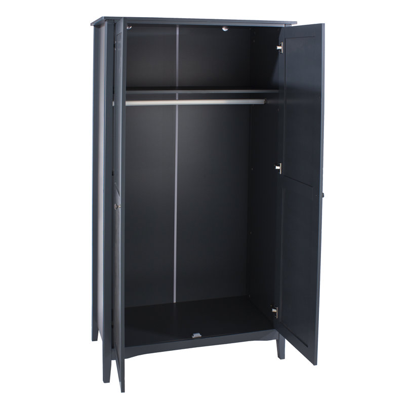 Dunkirk 2 Door full hanging wardrobe with internal shelf, Blue