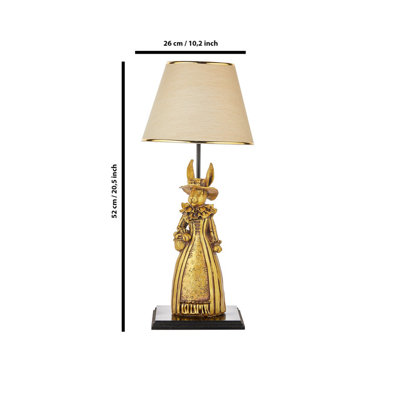 Lampe de table, Or, Beige