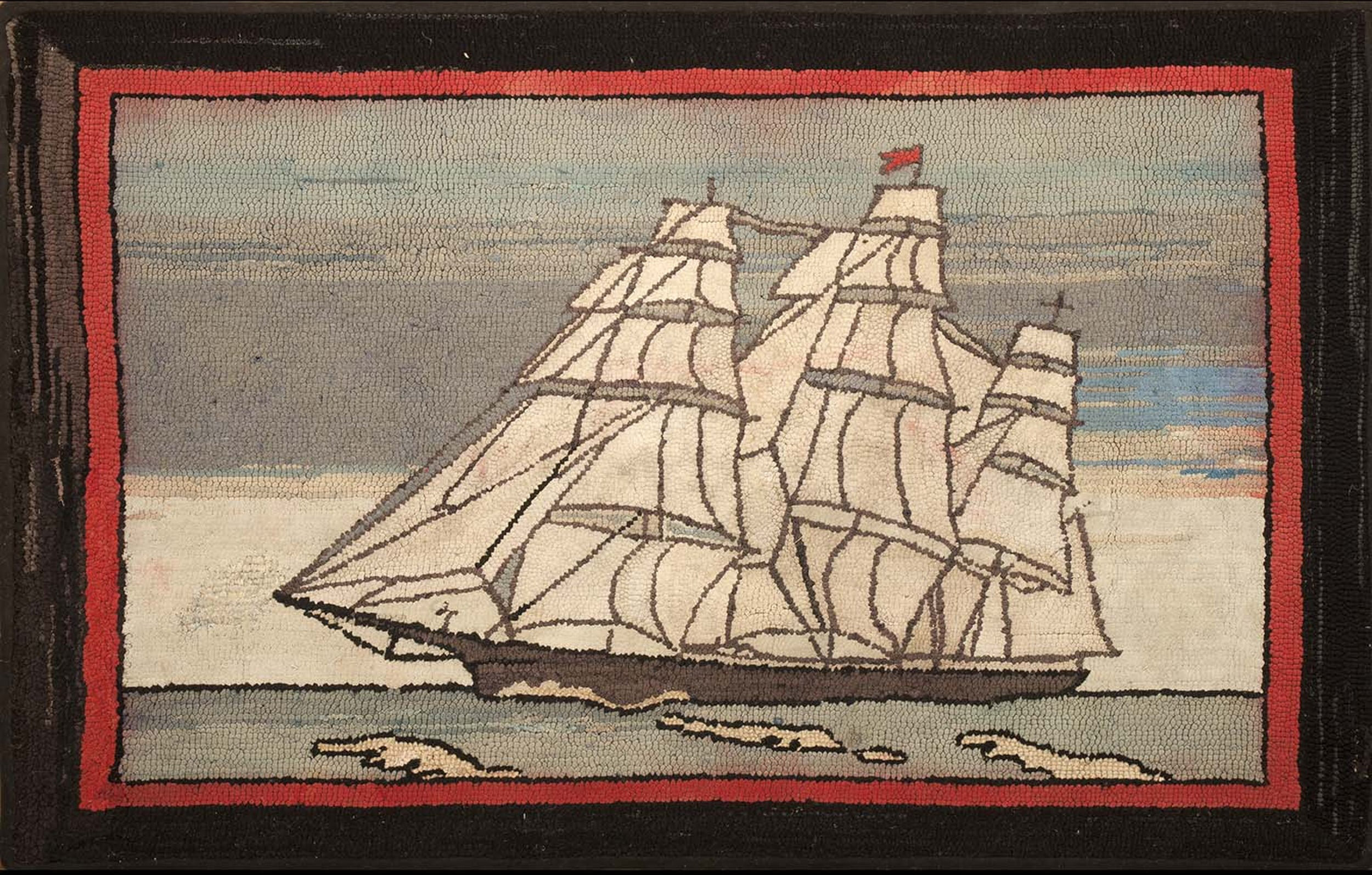 Rugs On Net Artistic Antique Scenic Nautical Maritime Design Ship ...