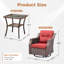 Ensemble de chaises berçantes pivotantes pour l'extérieur-341423351