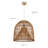 Motsinger 1-Light Double-Layer Rattan Dome Pendant