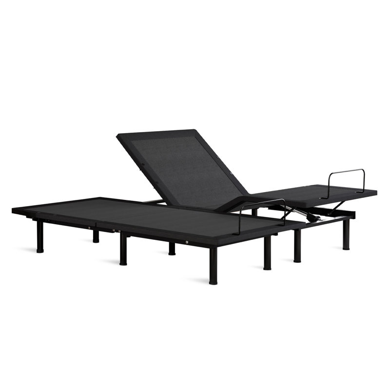 Split King Massaging Adjustable Bed With 14 Inch Memory Mattress Included, Wireless Remote, Underbed Light