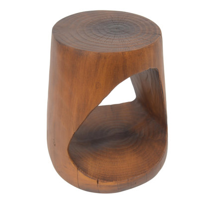 MGO Hollow Side Table, Wood-like texture