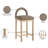 Conrad Letcher Linen Textured Fabric Counter Stool-1357421416