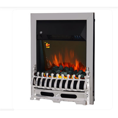 Fayette Belfry Heating 48.2 cm W Silver Electric Fireplace with 6820 BTU