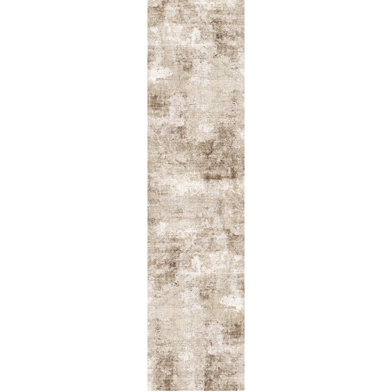 Aurora Elegant Abstract Brown Area Rug, Runner 2'3" x 7'6"