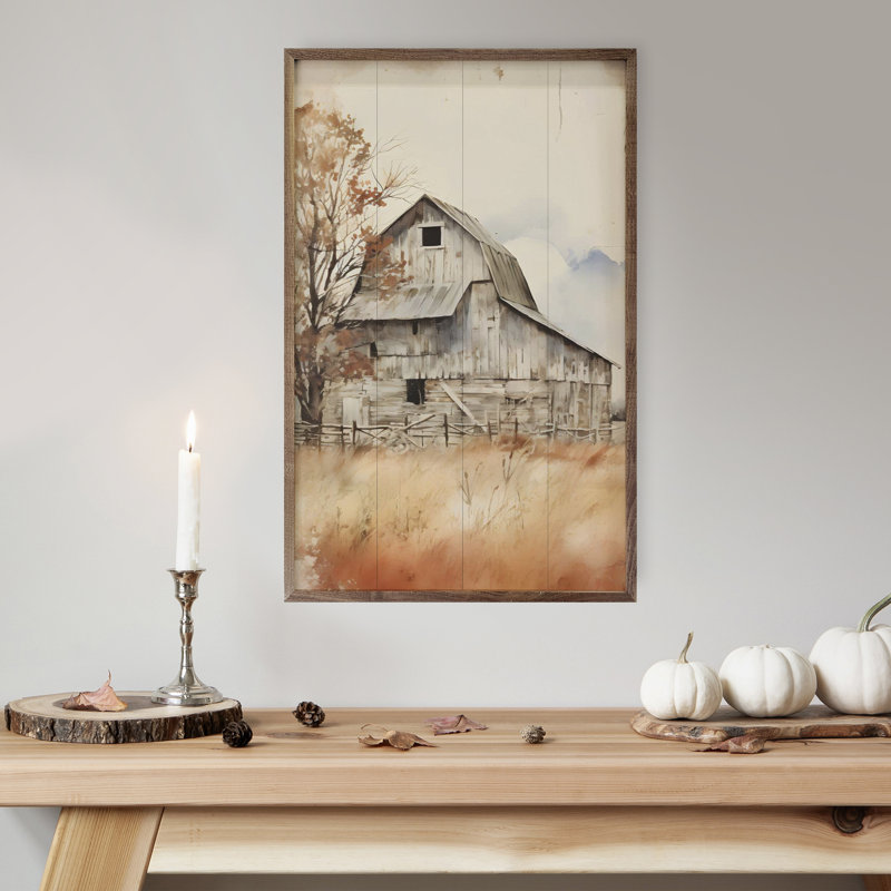Rustic Barn, 16" H x 10" W