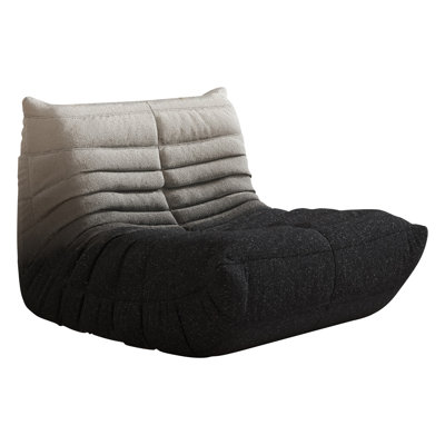 Plush Teddy Fabric Bean Bag Chair - Armless Single Seater with Foam Fill, No Assembly Required - Perfect for Bedroom, Living Room, Study or Game Room by Trule