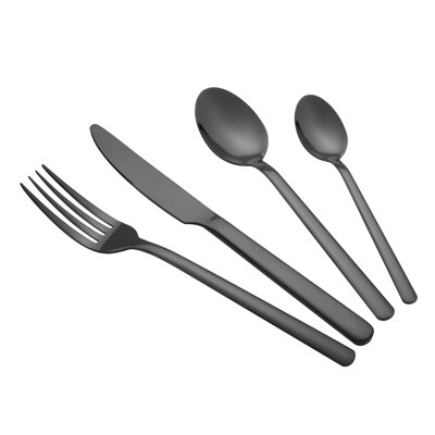 Ensemble de couverts 24 pièces pour 6 personnes - 24 couverts en acier inoxydable avec couteaux, fourchettes, cuillères et cuillères à café pour la maison et le restaurant