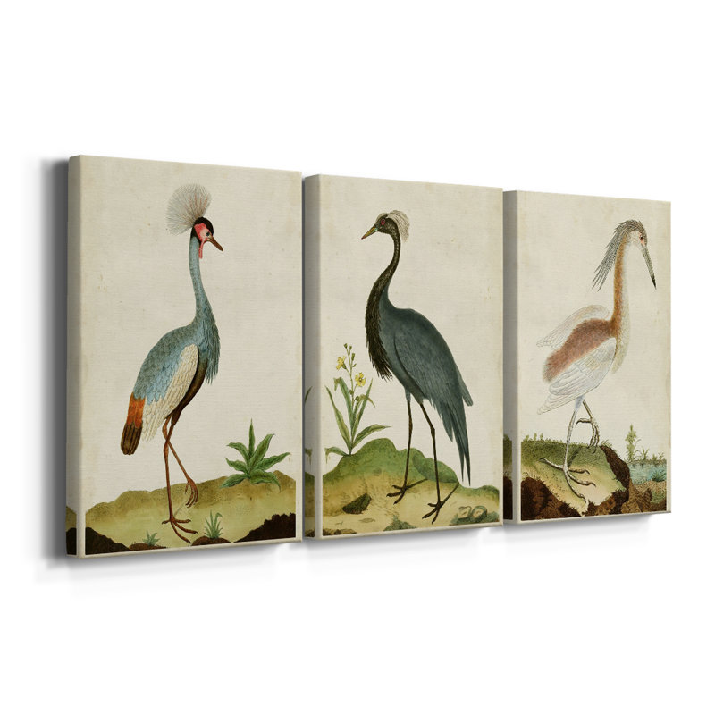 Heron Portrait I - Toile tendue avec châssis sur mesure - 3 pièces