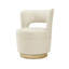Stella Swivel Chair-Milk Leather