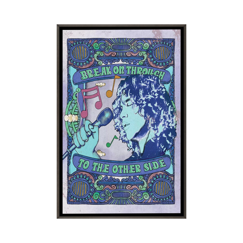 Jim Morrison Break on Through Blue - publicité imprimée, H 40 po x l 26 po x P 1,5 po, Aucun mat