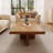 Brown Solid Wood Rectangular Coffee Table-1471183971