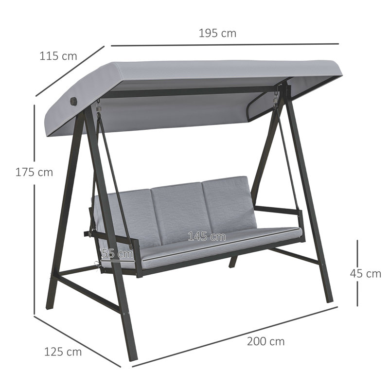 Brilynne Porch Swing with Canopy