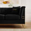 FX-P82-BK3 55-inch Black Velvet Sofa