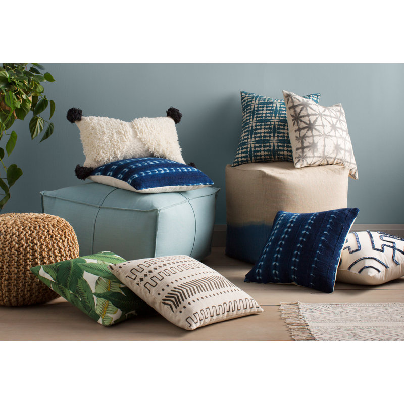 Mud Cloth Feather Down Throw Pillow