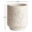 Artisan Hand-Carved Peruvian Ceramic Cachepot in Ecru