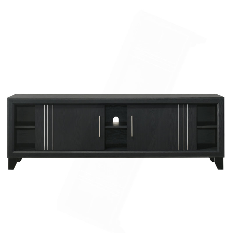 Meuble télé 1 pièce Contemporary, Gris anthracite