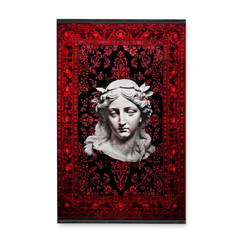 Tapis décoratif lavable à la machine, Sous-tapis rectangulaire de 3 pi 3 po x 4 pi 11 po