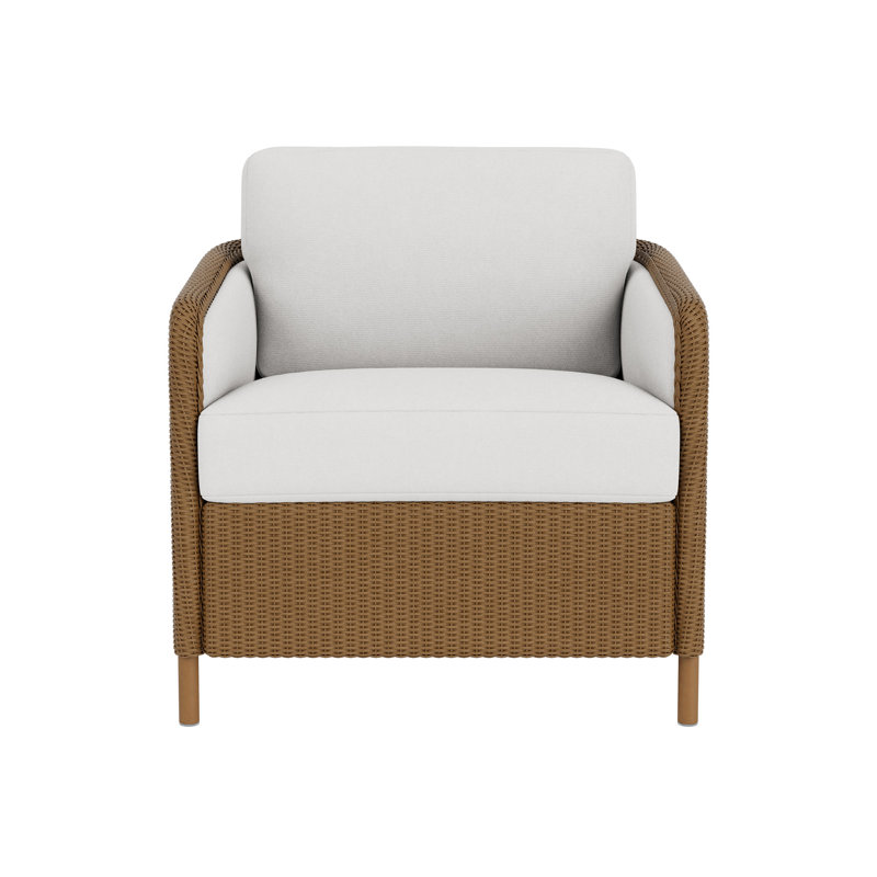 Visions Outdoor Lounge Chair, Canvas Natural, Hickory