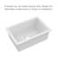 Whitehaus Collection Undermount Single Bowl Fireclay Kitchen Sink with Stainless Steel Grid-704333037