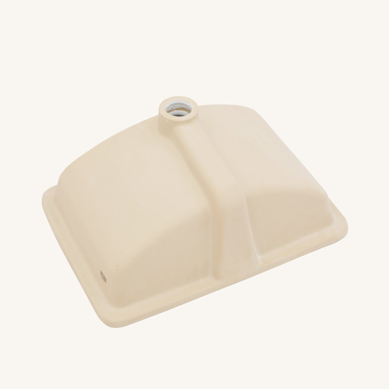 19.7" x 14" White Ceramic Rectangular Undermount Bathroom Sink with Overflow