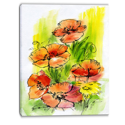 « bouquet », reproduction de peinture sur toile tendue