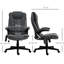 Fauteuil gris foncé avec massage vibrant et chauffant à 6 points - Siège inclinable, rembourré et réglable, massant les vibrations du bureau