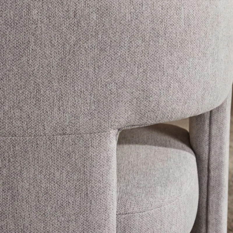Chaise en tissu Guntis, gris clair