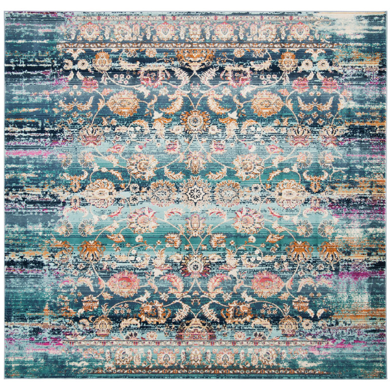 Tapis floral Tolleson Performance, Carré 6 pi 7 po