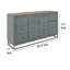 Console Timmy, 12 tiroirs, pin vert sauge, 61 po