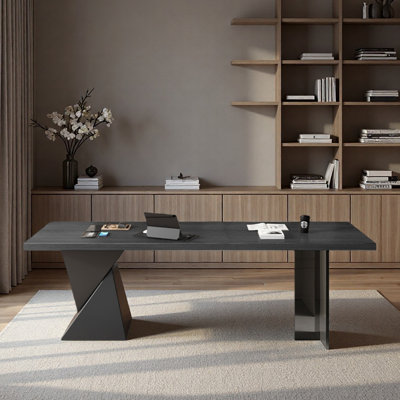 Solid wood desk with socket study room for study