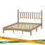 Lit plateforme grand en bois avec tête de lit en forme de gourde, lit plateforme de style rétro avec support à lattes en bois, naturel