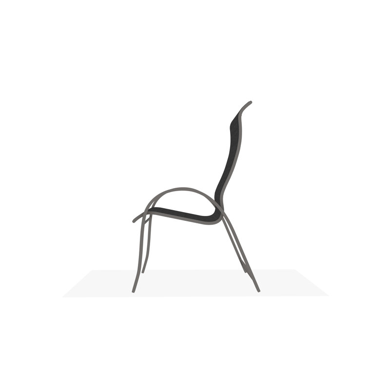 Chaise avec accoudoirs empilable Aruba II, Gris chaleureux, Gris anthracite Collect