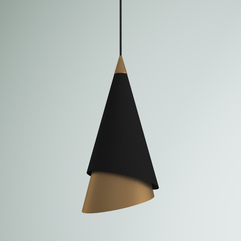 Craney 1 - Light Black/Gold LED Single Pendant