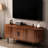 47" Tv Console Table, Sliding Door, Ample Storage, Gaming Entertainment Solution, Walnut, , Display Stand, Separate Center, Walnut - Shaded Furniture, 5 Leg Support, Photos-1973299485