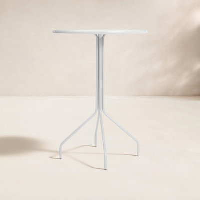 Hot Mesh Round Metal Outdoor Bar Table , 30'' in. W 30'' in. D