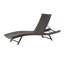 Chaise longue 2 pièces en PE - brun multi, confort extérieur, dossier réglable, pour relaxer 2 chaises longues, -